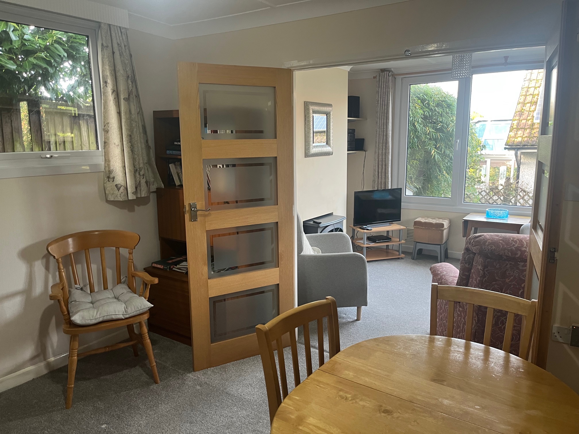The dining room looking towards the lounge.